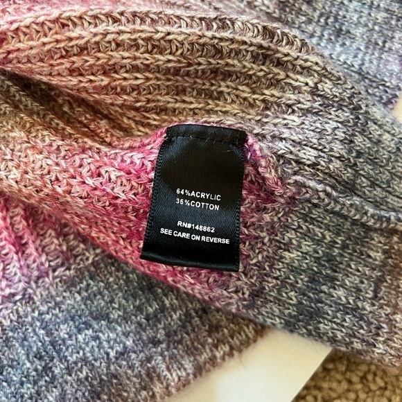 Torrid Pink Mulitcolor Cardigan Chunky Open Sweater Size 2 - Picture 5 of 7